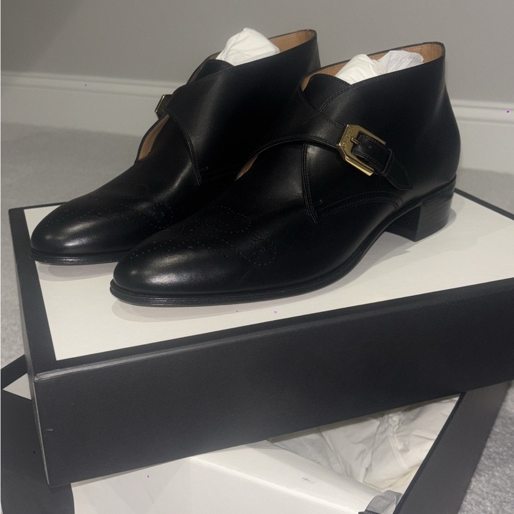 Men's Black Leather Dress Shoes